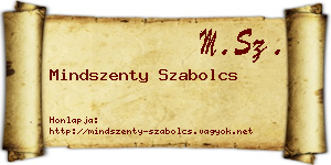 Mindszenty Szabolcs névjegykártya